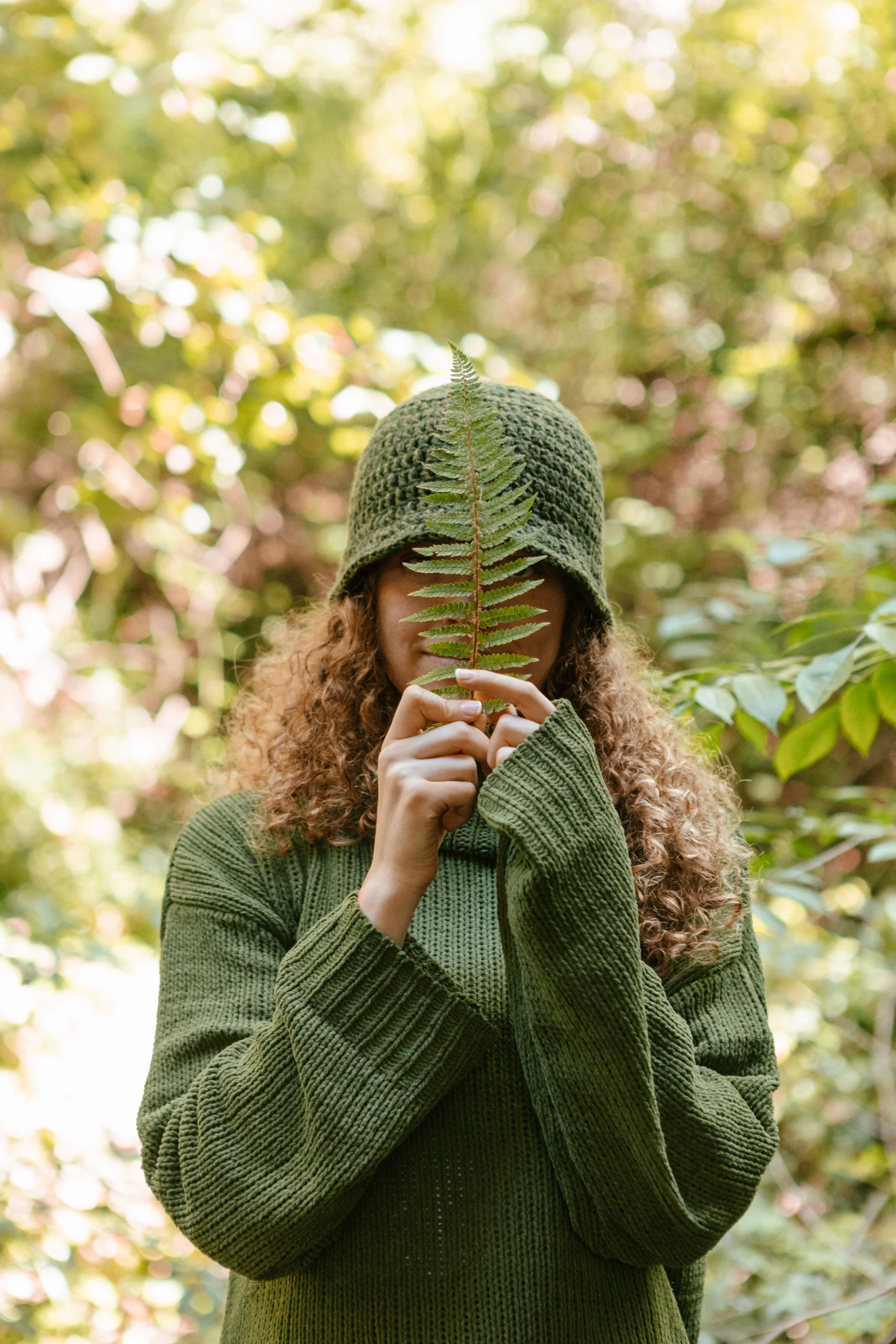 modelo gorro bucket lana musgo