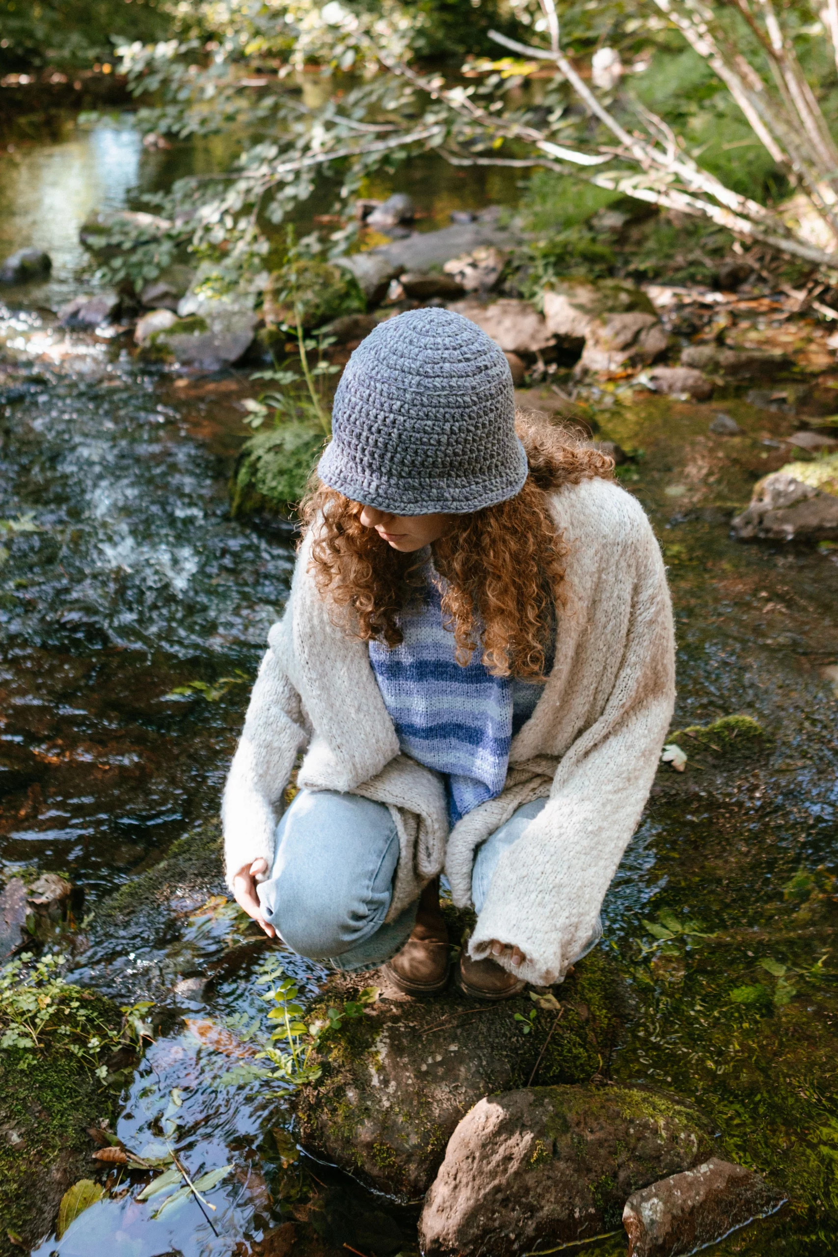 gorro bucket lana casrrasquilla azul modelo modelo gorro bucket lana carrasquilla azul