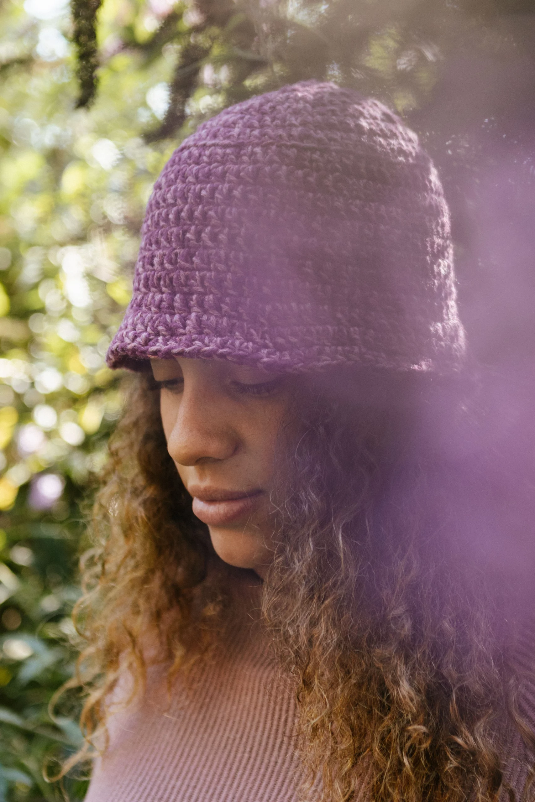 gorro bucket lana musgo modelo 2 modelo gorro bucket lana brezo