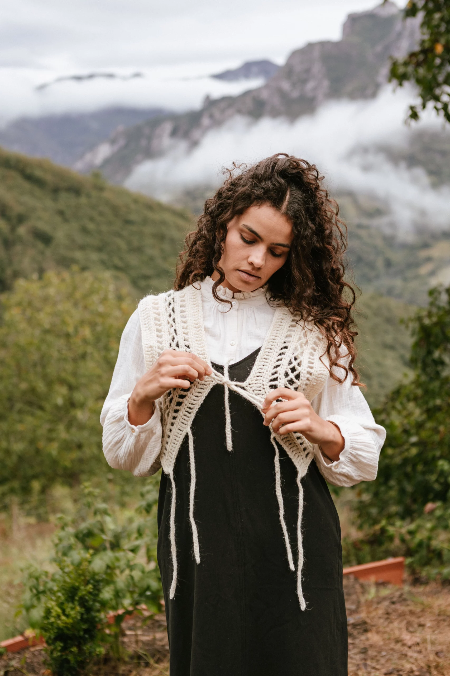 chaleco lana xalda blanco modelo con chaleco lana xalda blanco