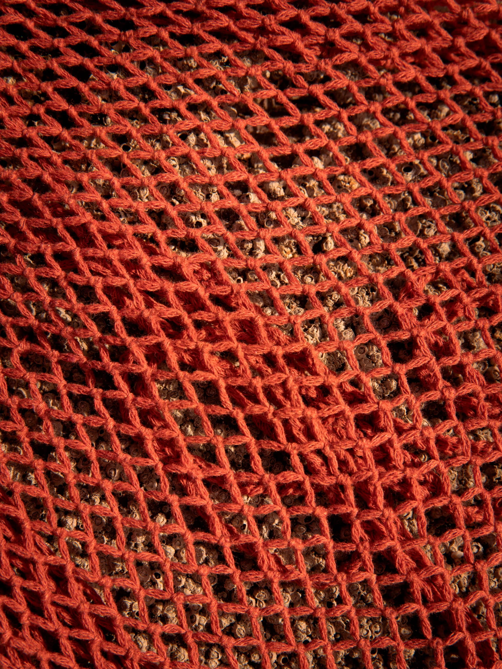 detalle top red ajustable coral algodon