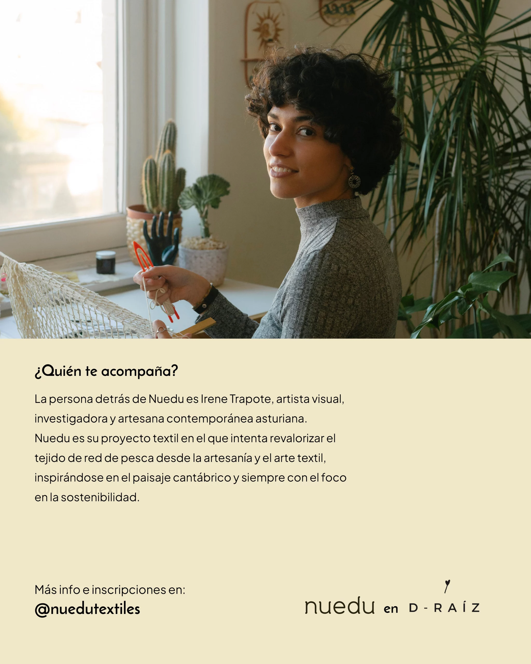 cartel taller crea tu pañuelo de red en dariz coruña 2025 3